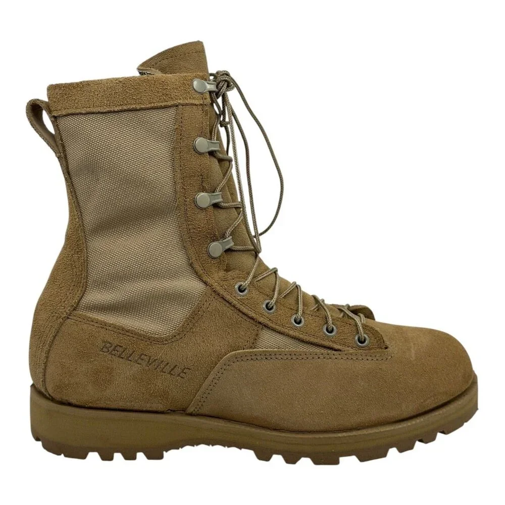 Belleville 790G Gore-Tex Military Combat Boots Tan Vibram Soles Sz 13.5 Mens USA